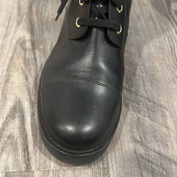 LOUIS VUITTON Calfskin Wonderland Ranger Boots Size 38.5 Black Leather - Picture 14 of 16